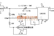 对数/跨导放大电路中的由运放OPA335及基准电压源REF3025在LOG102输入端构成具有失调补偿的电流源电路