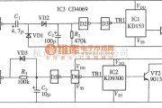 语音电路中的能识别来客和家人的门铃(CD4069、KD9300)电路图