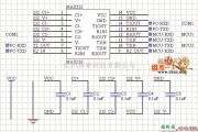 显示器电源中的MAX232连接电路图