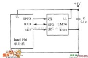 传感器单片系统应用方案中的智能温度传感器LM74构成196单片机电路图