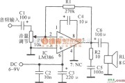 音频处理中的由音频放大集成电路LM386组成的实际电路图