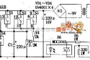 光电耦合器电路中的光电耦合器组成门厅照明灯自动控制电路图