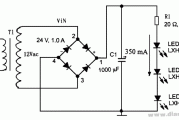 交流电源供电的大电流LED驱动电路图