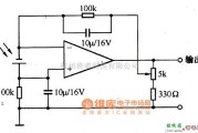 灯光控制中的2CR系列硅蓝光电池典型应用电路图