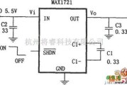 DC-DC中的MAX1721构成的微型极性反转电源电路图