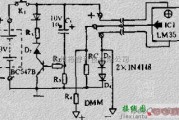 检测电路中的数字万用表测温探头电路