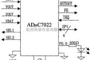 控制电路中的ADμC7022微控制器原理图