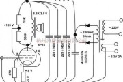 音频电路中的6P15单灯小功放胆机电路电路图