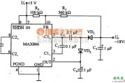 稳压电源中的由MAX866等构成的变换器电路图