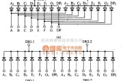 LED电路中的双位LED数码管内部电路形式电路图