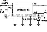 电源电路中的采用LM3574构成的由5V到3.3V的电压转换调节器