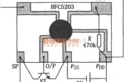 语音电路中的HFC5203A“请随手关门"语言集成电路图