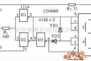 电工测试工具中的用门电路组成的文字显示型逻辑笔电路图之一(CD4069)