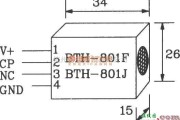 红外线热释遥控中的由BTH-801F/801J红外遥控发射、接收模块构成的发射、接收电路