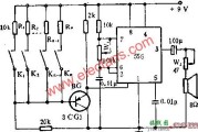时基集成电路组成简易电子琴线路图