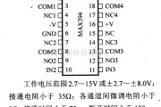 数字电路中的电路引脚及主要特性MAX394 四模拟开关