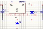 7805稳压电源电路图，78m05参数与管脚图