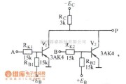 数字电路中的两输入端晶体管或非门电路图