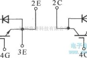 IGBT应用电路中的GA系列IGBT单开关型模块的内部接线图