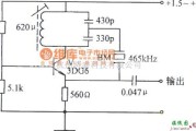 振荡电路中的共基极石英控频电容反馈振荡器电路图