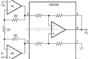 仪表放大器中的低阻信号源的精密仪表放大电路(INA105)