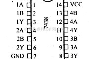 数字电路中的74系列数字电路7438.74LS38等四2输入与非缓冲器(OC)