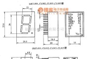 LED电路中的BCD码LED数码显示组件外形电路图