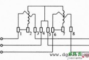 三相三线有功电表测量三相电能电路接线图
