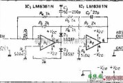 仪表放大器中的OP放大器有相位延迟补偿的高速绝对值电路图