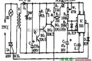 电源电路中的光控频闪式保安灯电路图