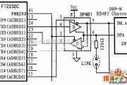 接口电路中的FT2232C与RS-485的转换电路图