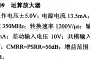 仪器仪表中的放大器引脚信主要特性 CLC409  运算放大器