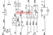 大众（上汽）中的桑塔纳2000制动灯与喇叭电路图