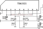 音频电路中的TDA1521的伴音功放电路原理图