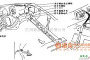 大众（上汽）中的桑塔纳2000轿车的发动机室左侧线束布置电路图