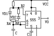 NE555构成的可调脉冲震荡器电路