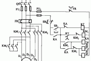 2Y-△接法双速电动机接触器控制电路之四