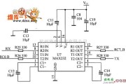 接口电路中的MAX232的接口原理电路图