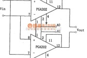 运算放大电路中的差动输入／输出的增益可编程放大器(PGA202)电路图