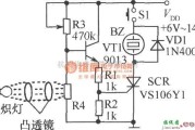 光敏电阻中的光束阻断报警器