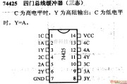 数字电路中的74系列数字电路74425等四门总线缓冲器(三态)