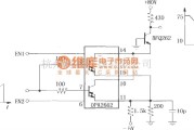 对数/跨导放大电路中的由双宽带跨导型运算放大器OPA2662构成的共发射极放大电路