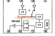 集成音频放大中的TD6134AF双模式前置预分频集成电路图