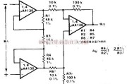 线性放大电路中的具有高共模抑制比的差分输入仪器用放大器电路图