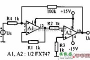 增益可调放大中的零漂移反相放大器电路图