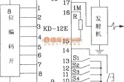 遥控电路（综合)中的KD-12F构成256路式功能遥控接收、接收应用电路图