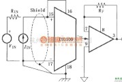 耦合隔离放大中的由ISO100构成的双极性同相电路
