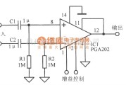 增益可调放大中的增益可编程交流耦合差动放大电路