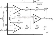基础电路中的INA166设计的信号和电源基本连接电路原理图