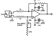线性放大电路中的电子平衡输入微音放大器